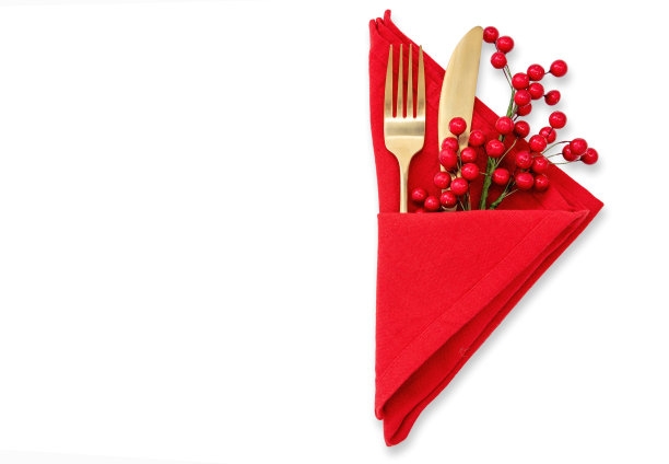 圣诞节新年红色菜单模板