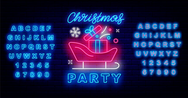 酒吧圣诞节概念海报图片