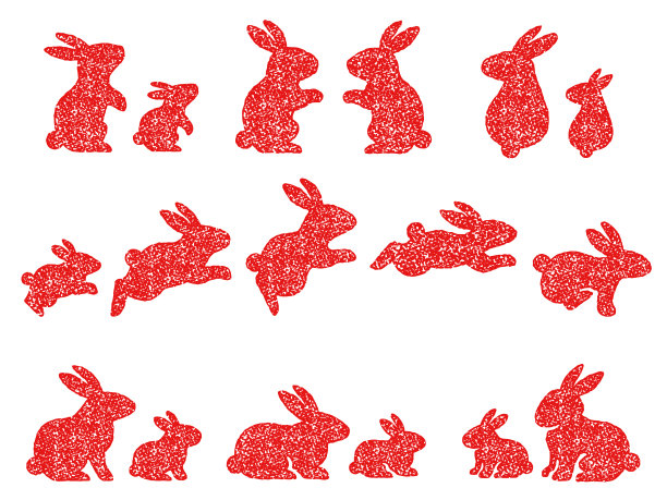 中秋兔子矢量设计素材