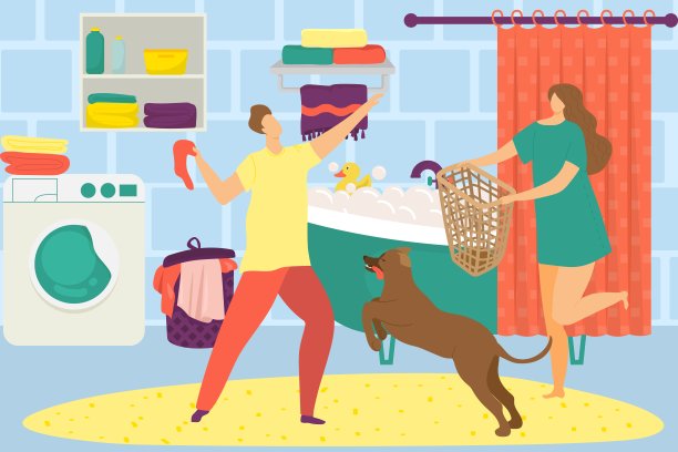 日常生活场景插画