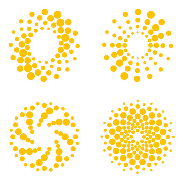 圆形徽章现代扁平风格图