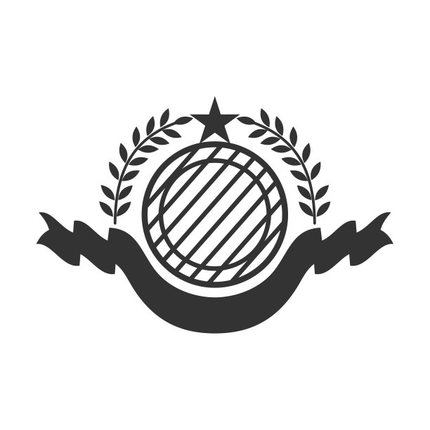 圆形徽章现代扁平风格图