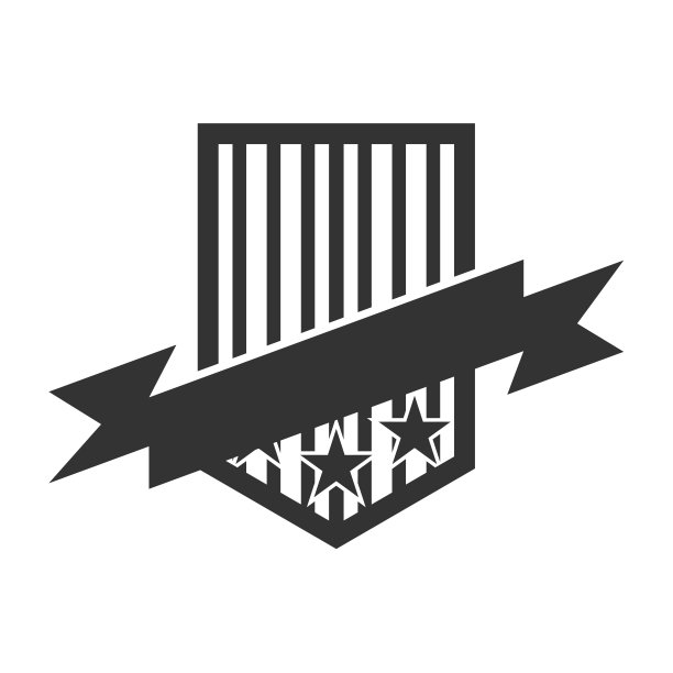 圆形徽章现代扁平风格图