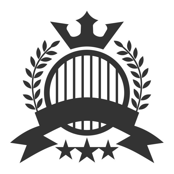 圆形徽章现代扁平风格图