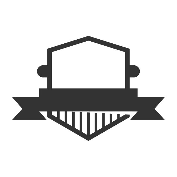 圆形徽章现代扁平风格图