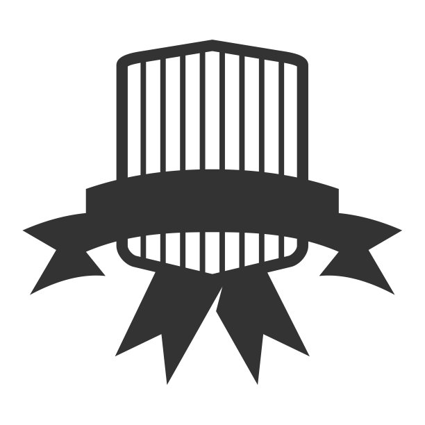 圆形徽章现代扁平风格图