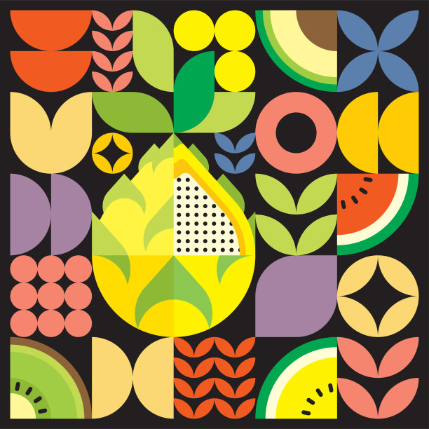 印花,背景,水果,西瓜,几何