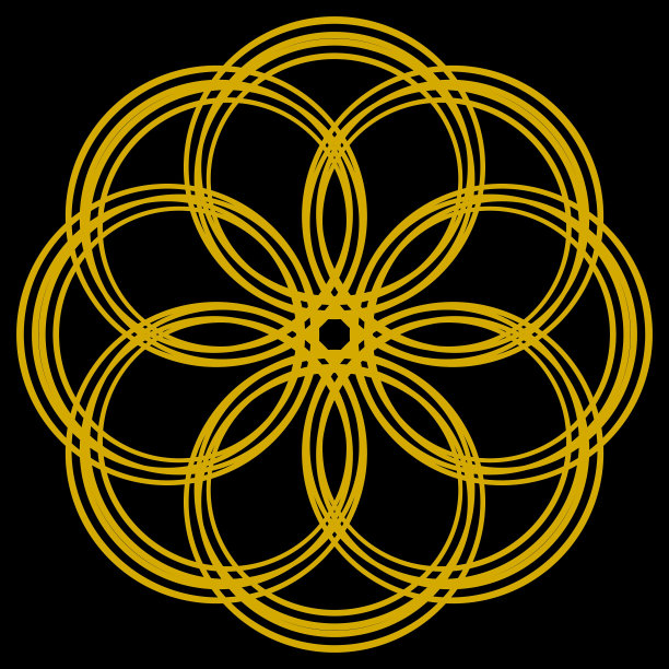 精美对称圆形花纹图案