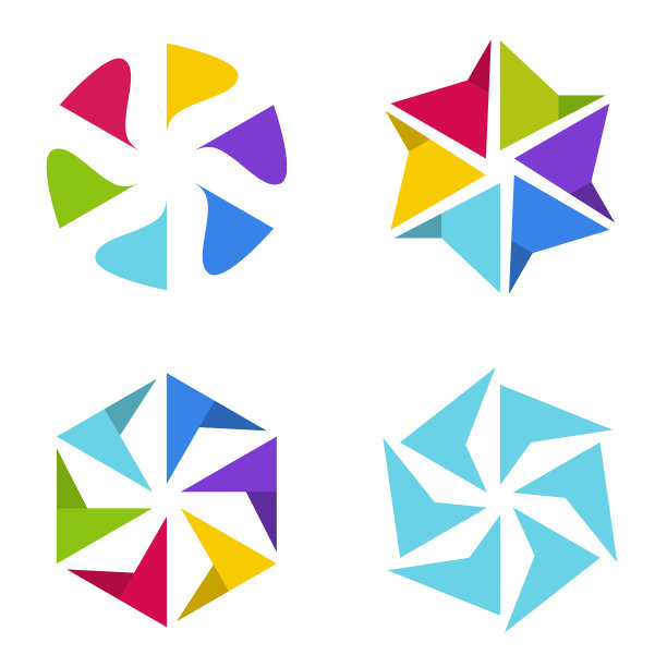 彩色风车logo