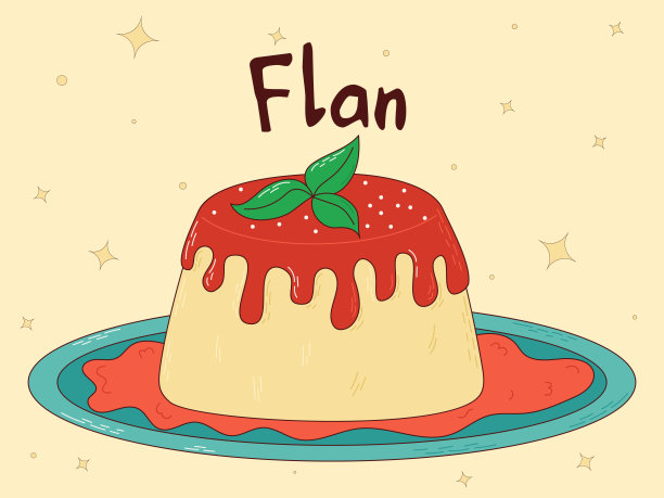 美食绘本小吃复古餐饮