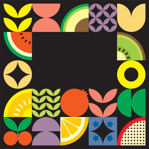 印花,背景,水果,西瓜,几何
