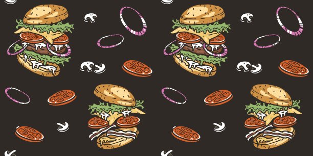 美食绘本小吃复古餐饮