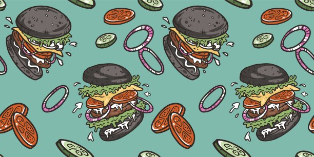 美食绘本小吃复古餐饮