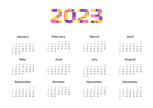 2023年横版日历