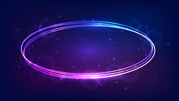 紫色光圈背景霓虹背景