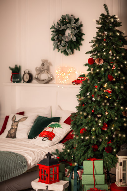 圣诞树,圣诞装饰物,圣诞小彩灯