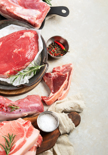 牛排,肉,红色