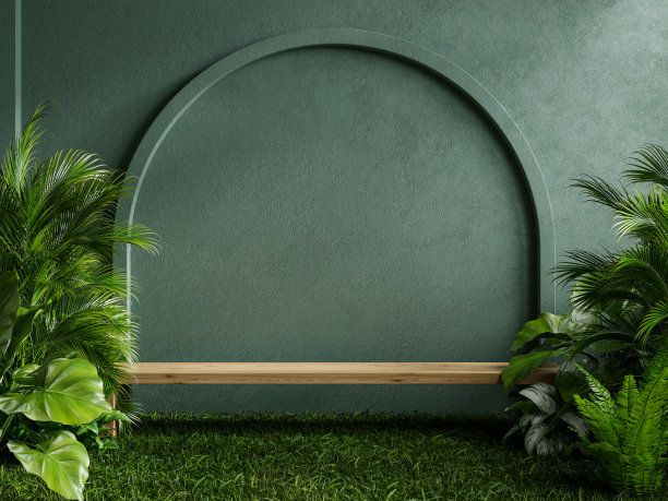 清新绿色方块背景图案