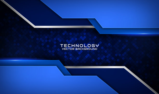 蓝色科技高端画册封面设计模板
