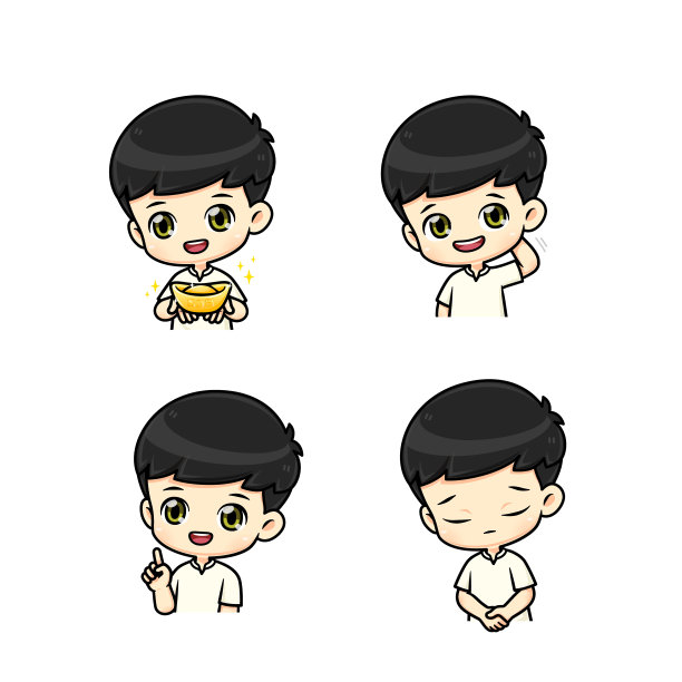 动态姿态卡通吉祥物造型