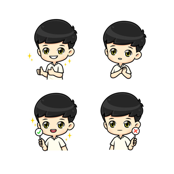 动态姿态卡通吉祥物造型