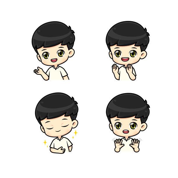 动态姿态卡通吉祥物造型