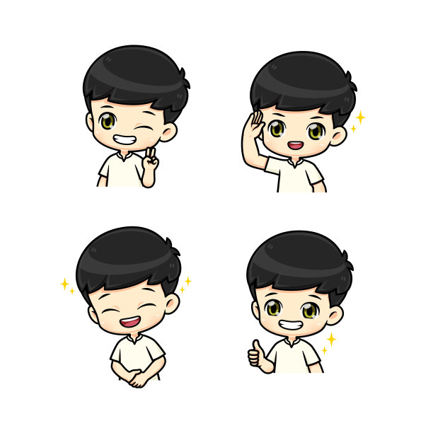 动态姿态卡通吉祥物造型