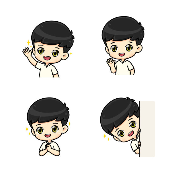 动态姿态卡通吉祥物造型