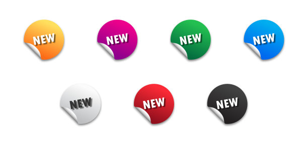 圆形徽章现代扁平风格图