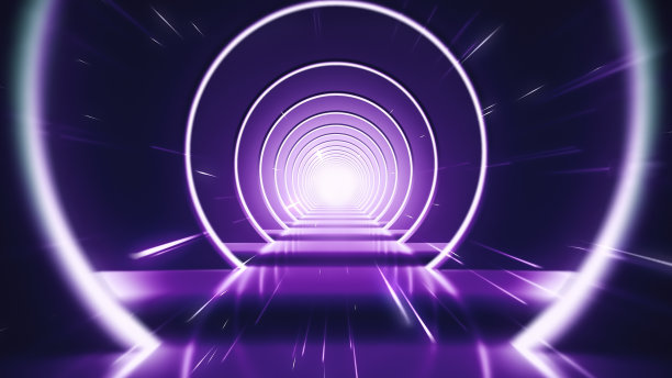 紫色光圈背景霓虹背景