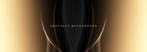 金色几何线条波纹