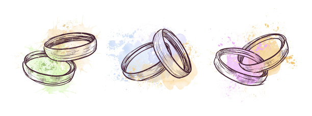 蓝粉色婚礼设计图