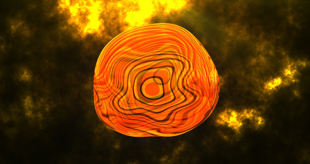 矢量彩色立体分形图案