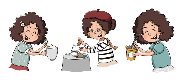 中餐店卡通形象