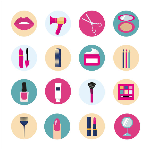 矢量插图简约生活用品镜子