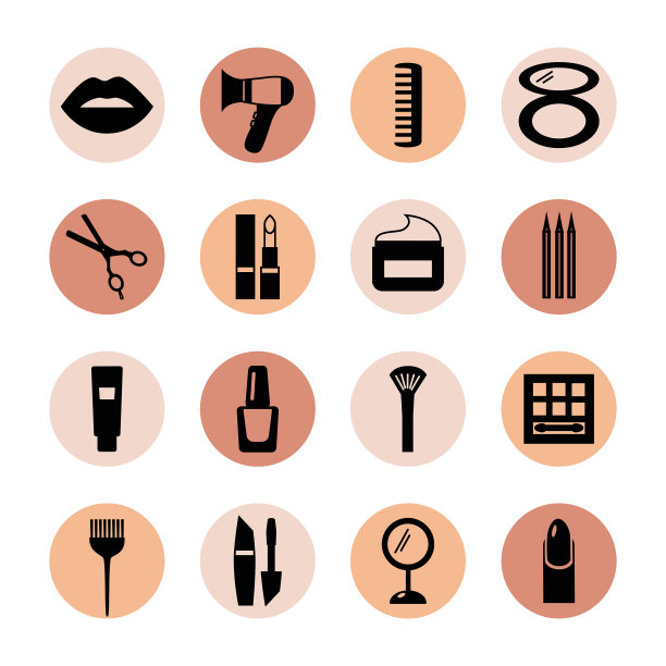 矢量插图简约生活用品镜子