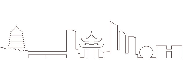 杭州地标建筑线描