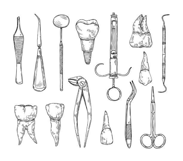 专业牙科诊所设备元素插图