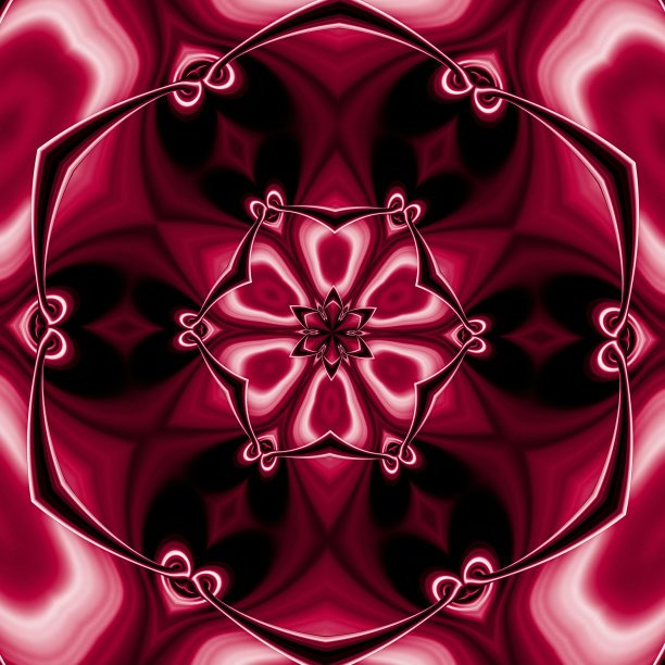 精美圆形渐变花纹图案