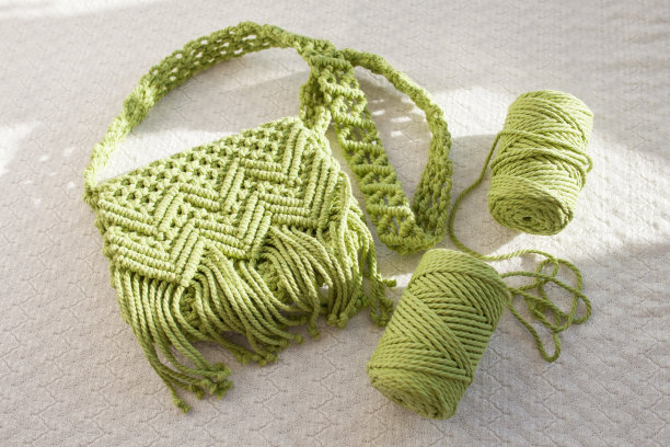 环保绿色编织纹理