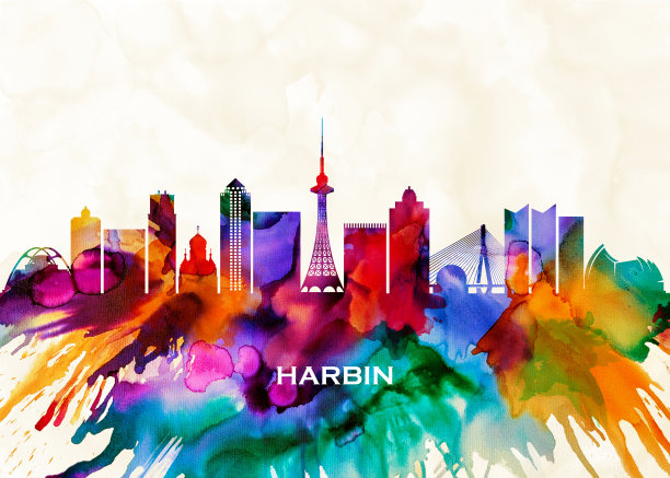 哈尔滨旅游旅行海报