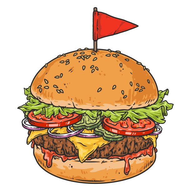 美食绘本小吃复古餐饮