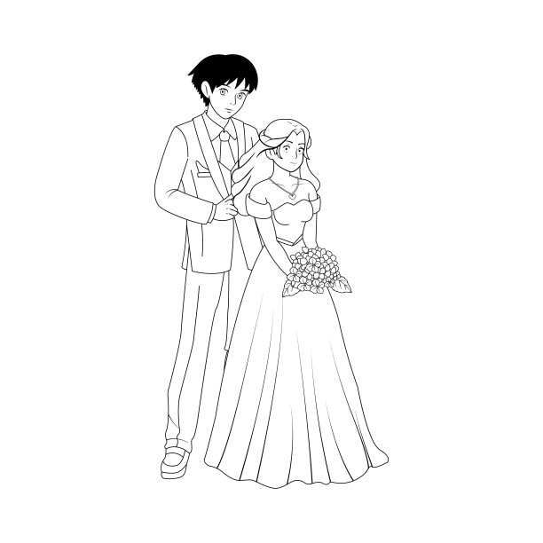 新婚,日本漫画风格,漫画书