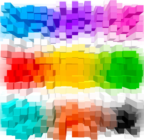 立体几何抽象拼接背景