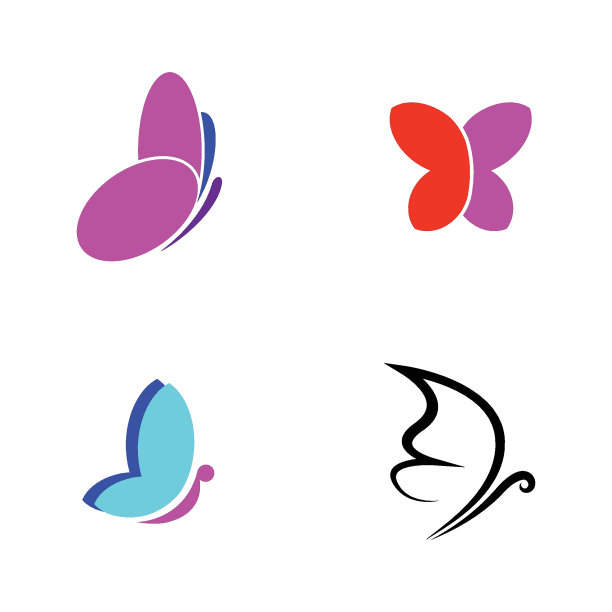 字母b蝴蝶logo
