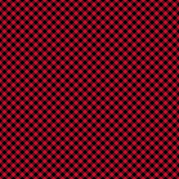 红底格纹服饰图案