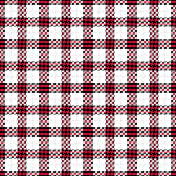 红底格纹服饰图案