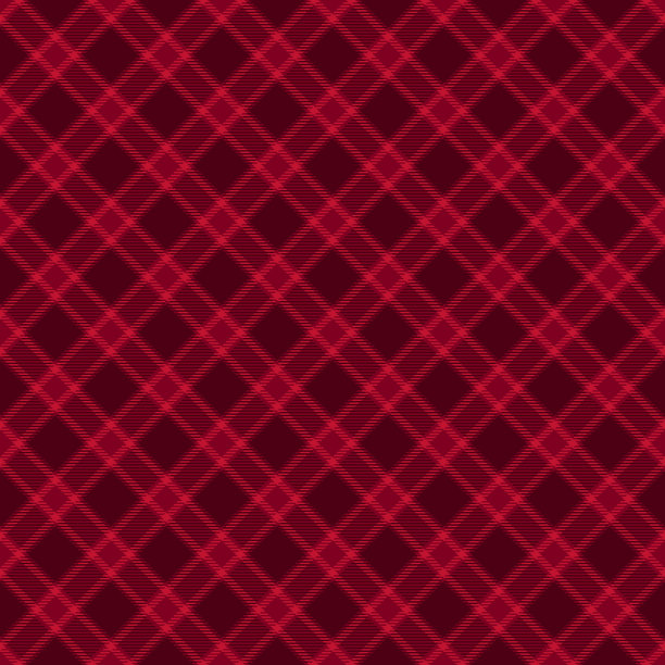 红底格纹服饰图案