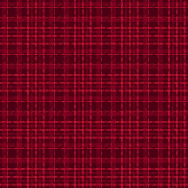 红底格纹服饰图案