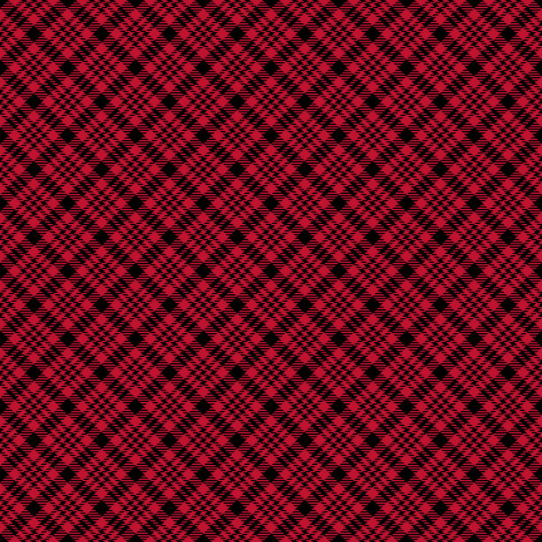 红底格纹服饰图案